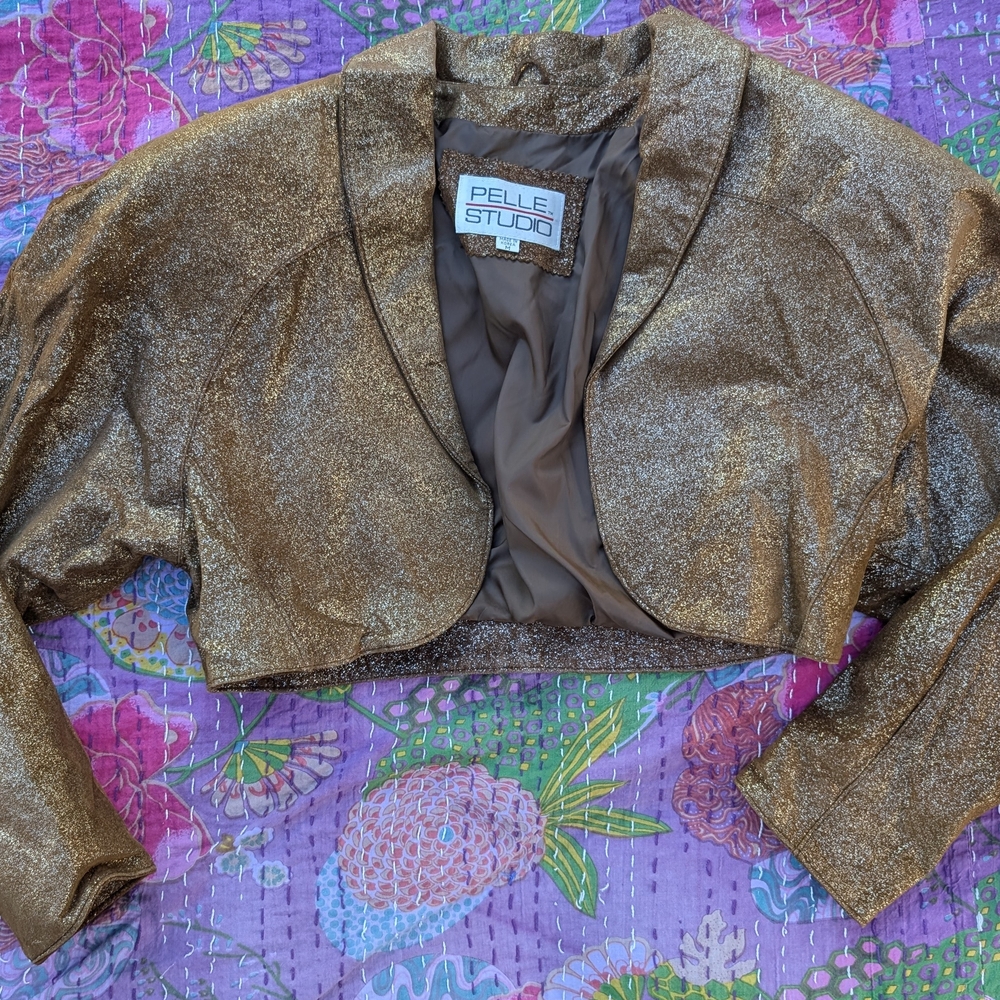Gold Metallic Bolero Jacket